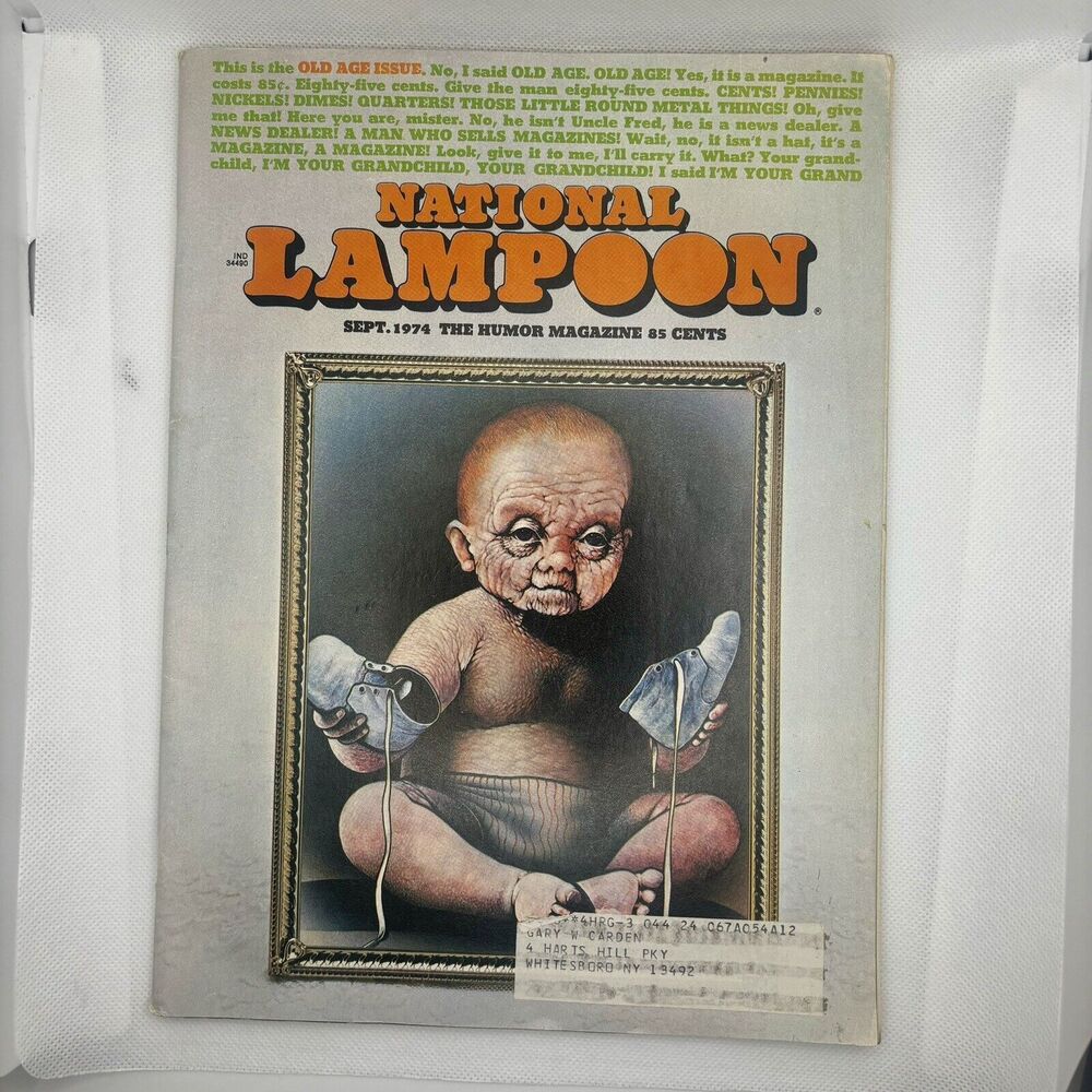 National Lampoon Magazine September 1974 Vol 1 No 54 Old Age Issue Humor Satire